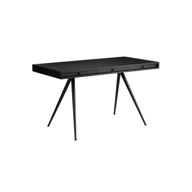 norr-11-jfk-home-desk-bureau-fr-ne-black-ash-3-tiroirs image 1