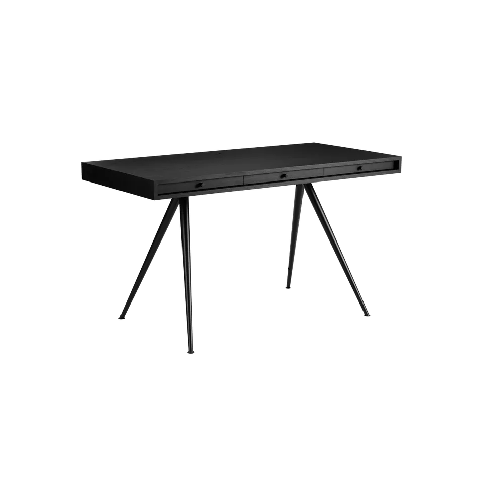 norr-11-jfk-home-desk-bureau-fr-ne-black-ash-3-tiroirs image 1