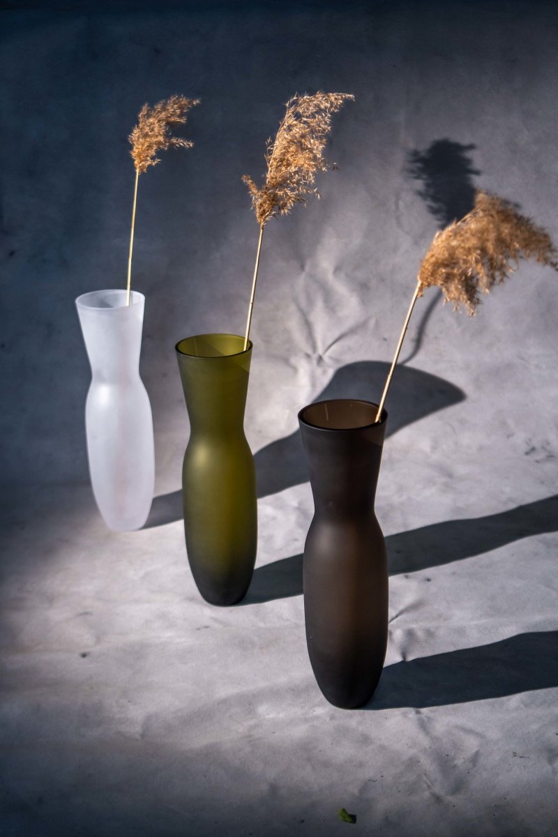 klimchi-monochrome-olive-vase-vert-23-cm-artisanal image 3