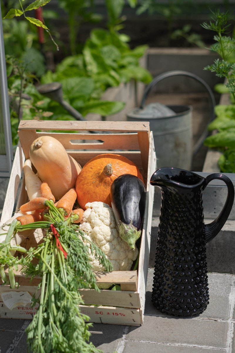 klimchi-hobnail-carafe-1-l-noire-picots image 3