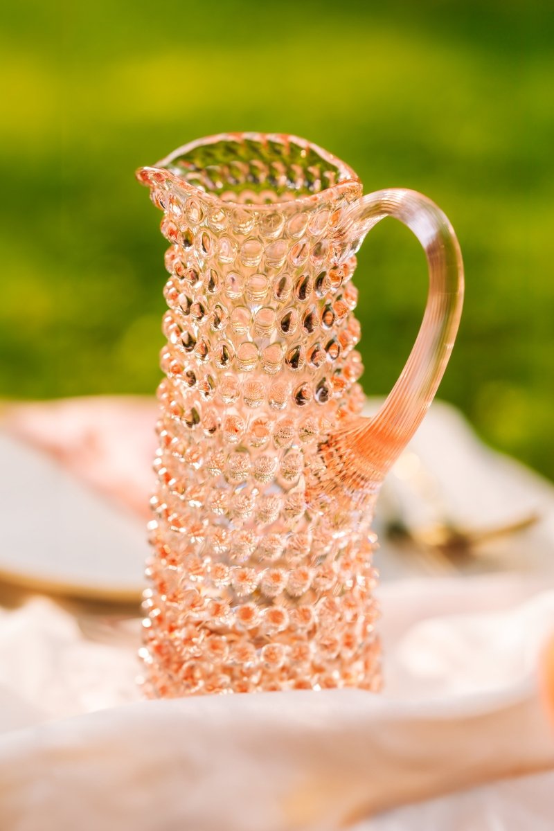 klimchi-hobnail-pichet-rosaline-1-l-en-verre-rose image 4