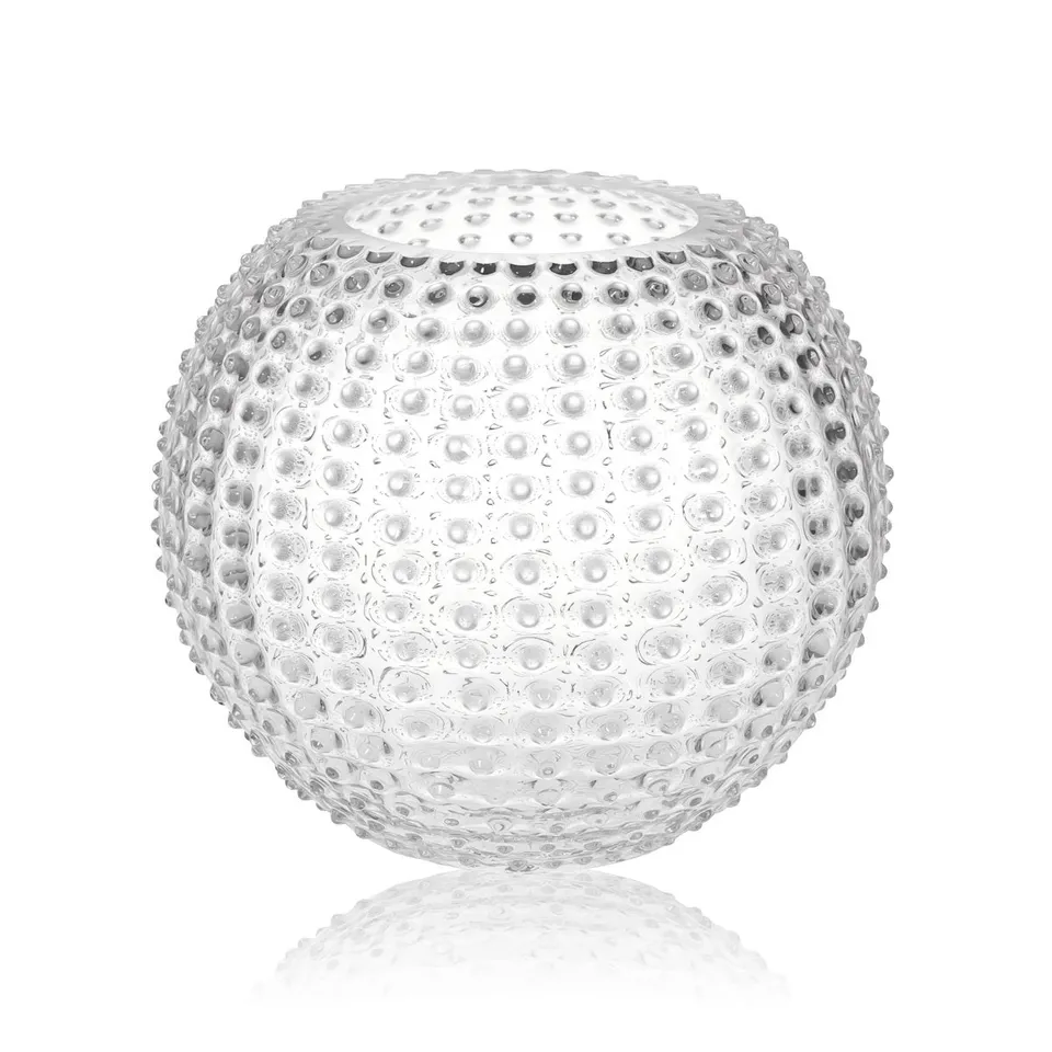 klimchi-hobnail-grand-vase-boule-cristal-transparent image 1