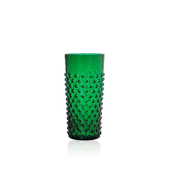 klimchi-hobnail-dark-green-tumbler-verre-haut-400-ml image 1