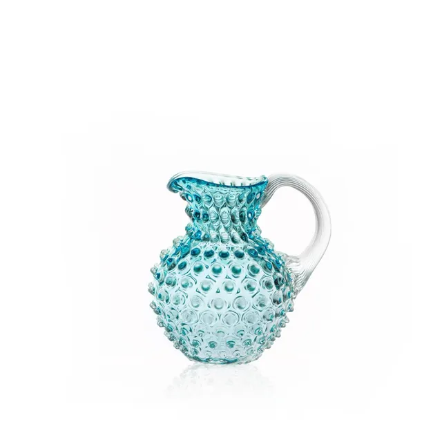 klimchi-hobnail-carafe-1l-aigue-marine-underlay-small image 1