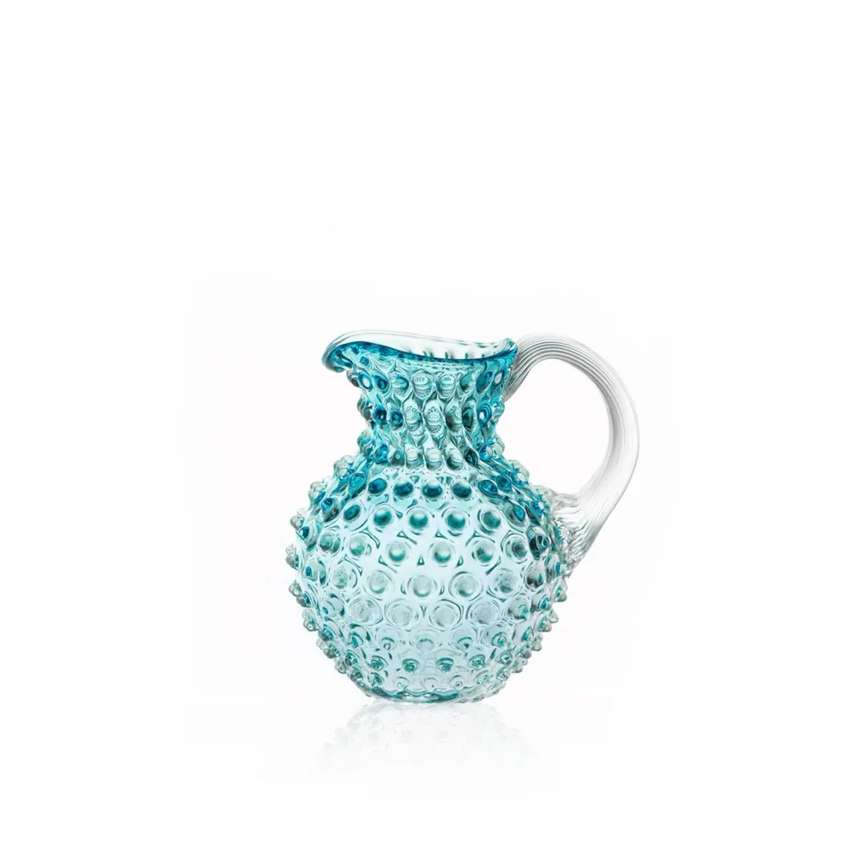 klimchi-hobnail-carafe-1l-aigue-marine-underlay-small image 1