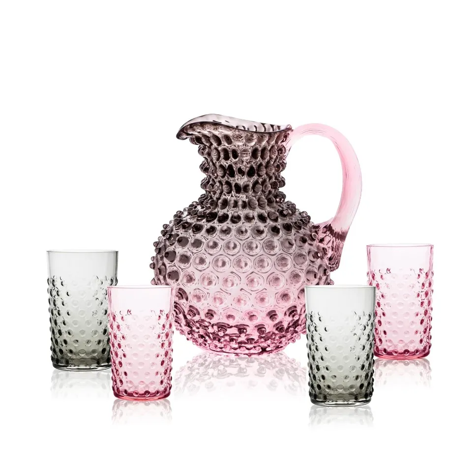 klimchi-hobnail-service-pichet-dusk-verres-cristal-fum image 1
