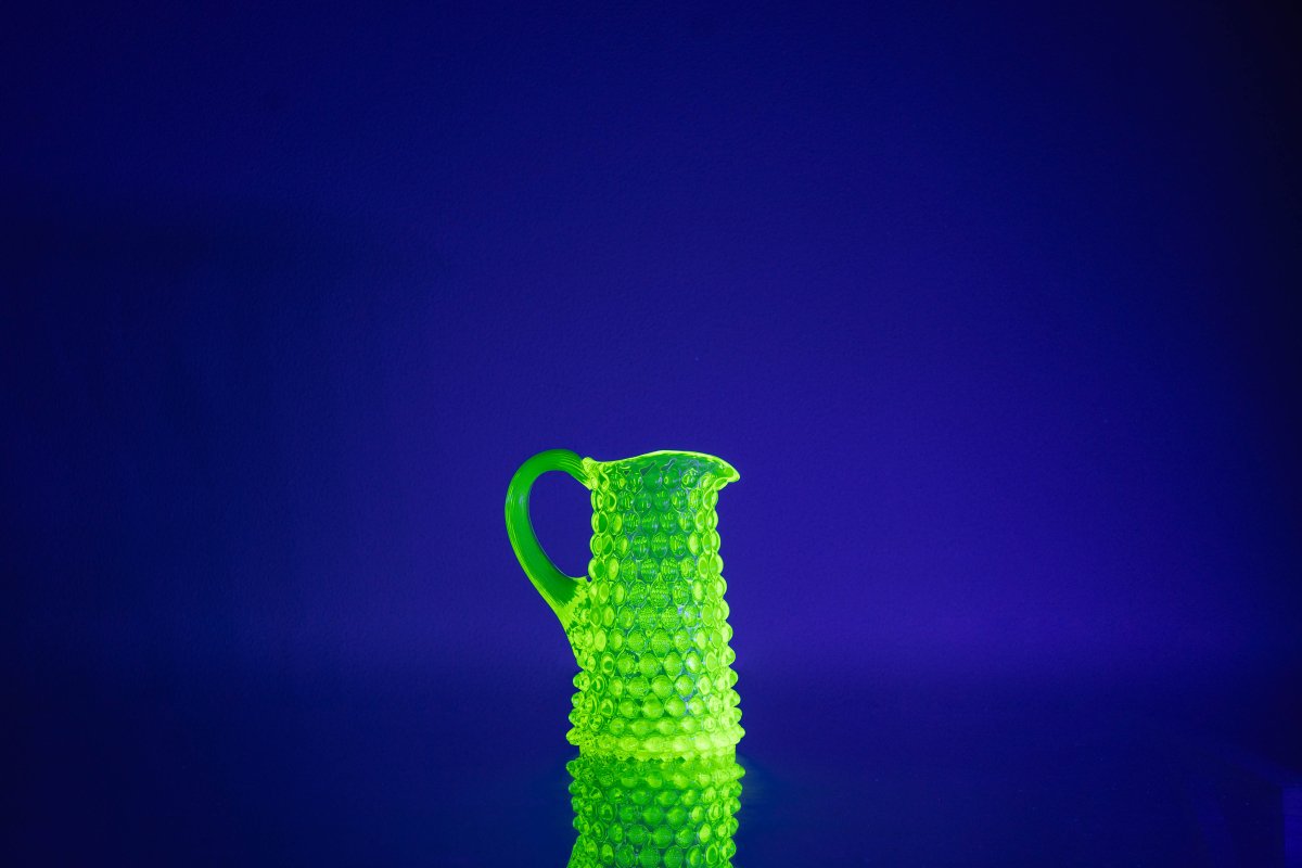 klimchi-hobnail-mini-pichet-cristal-jaune-neon-citrine-350ml image 2