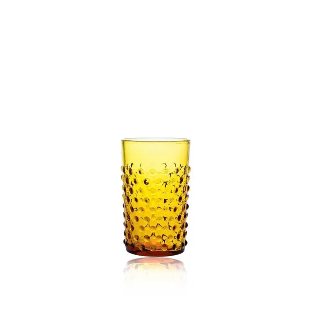 klimchi-hobnail-verre-tumbler-ambre-200-ml image 1