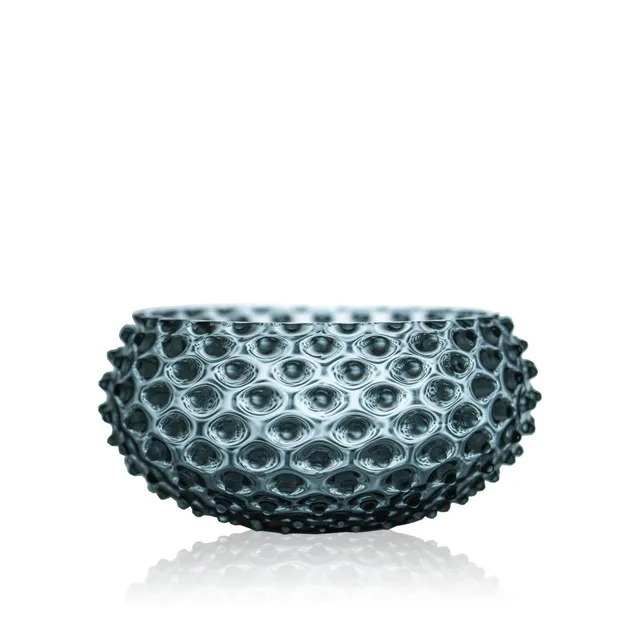klimchi-hobnail-coupe-en-verre-bleu-brume-picots-d-corative image 1
