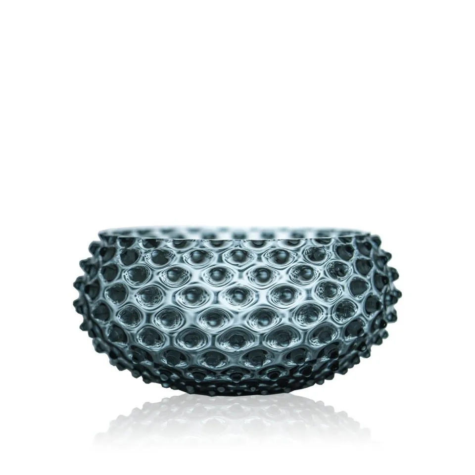 klimchi-hobnail-coupe-en-verre-bleu-brume-picots-d-corative image 1