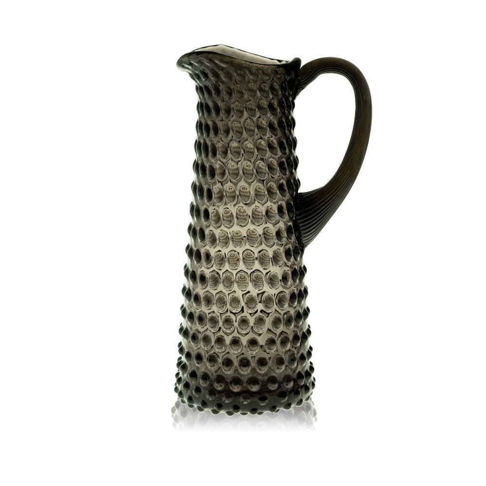 klimchi-hobnail-pichet-black-smoke-carafe-verre-1-l image 1