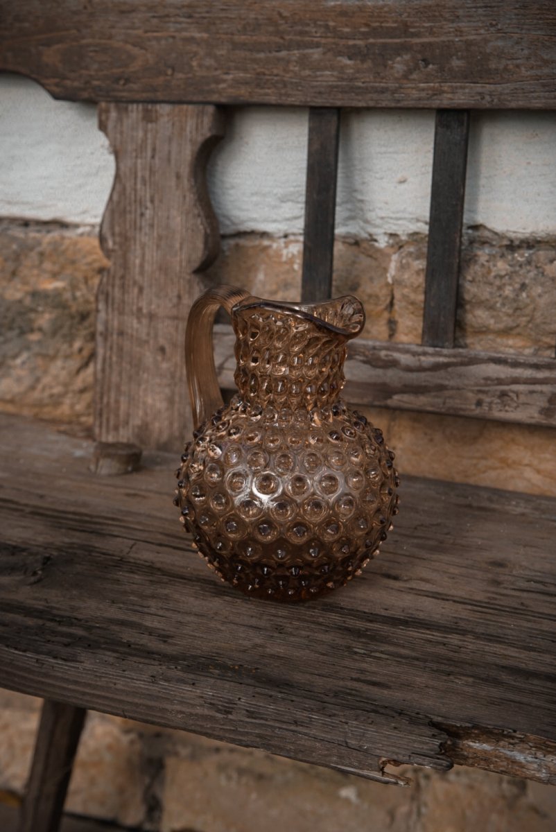 klimchi-hobnail-pichet-bronze-1-l-verre-picots image 3