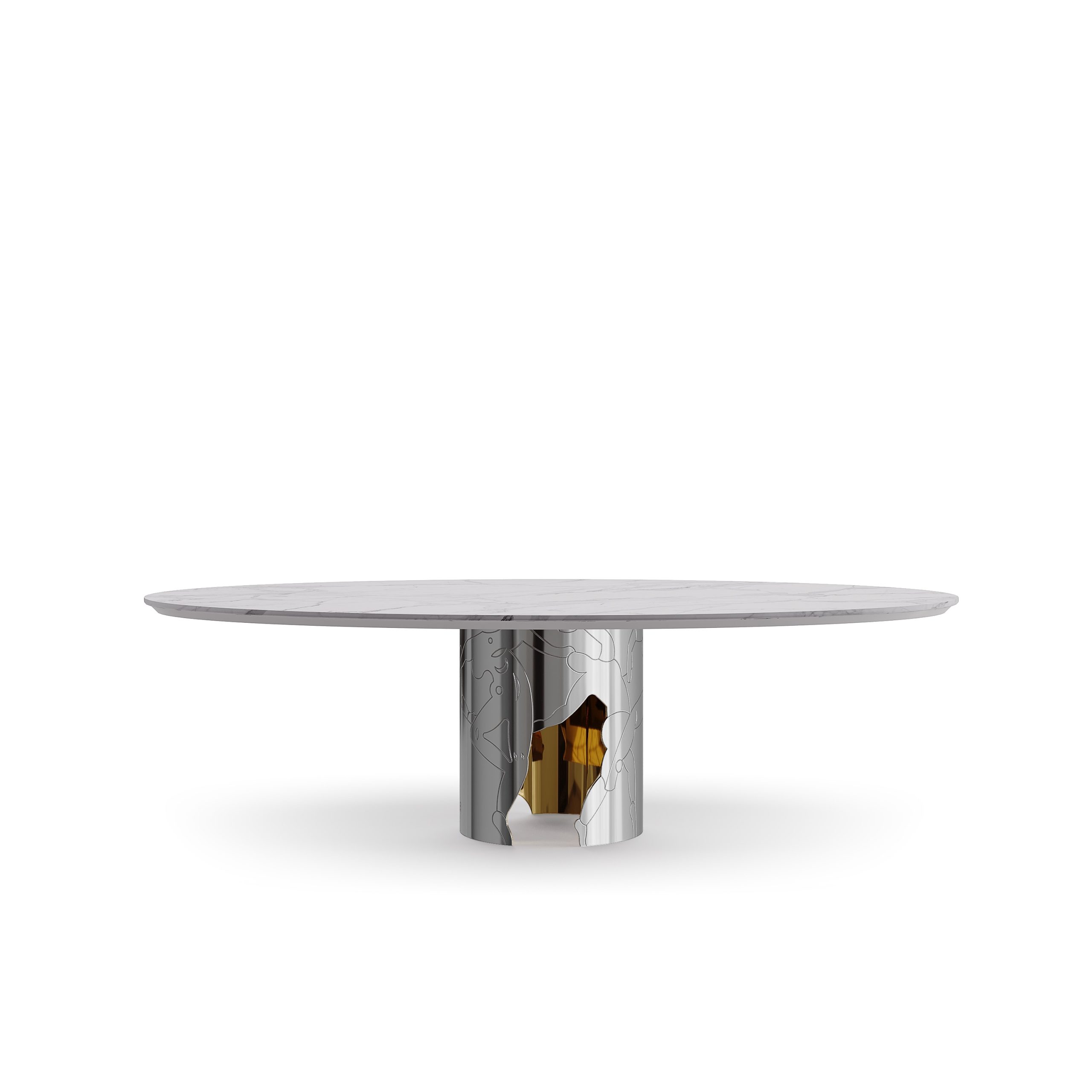 bablanc-la-dance-table-manger-laiton-sculpt image 2