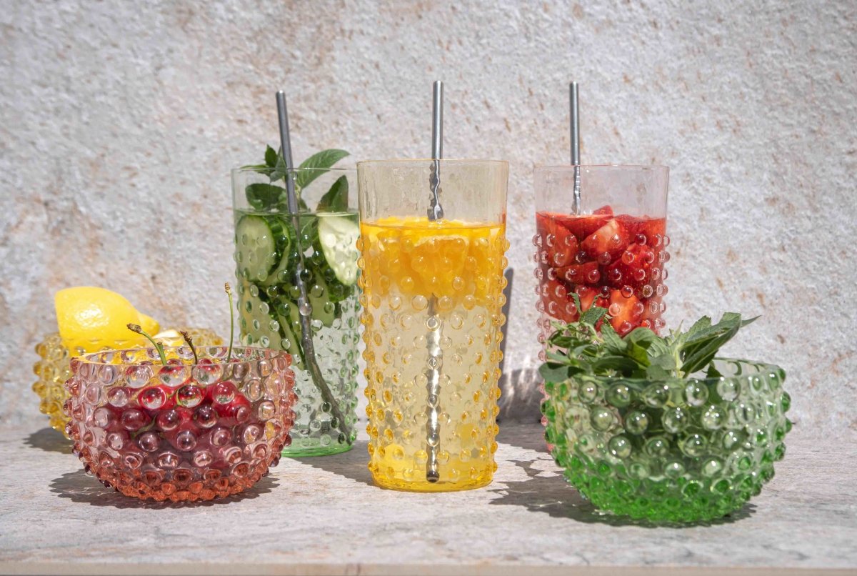 klimchi-hobnail-rosaline-petit-bol-verre-rose-l-unit image 3