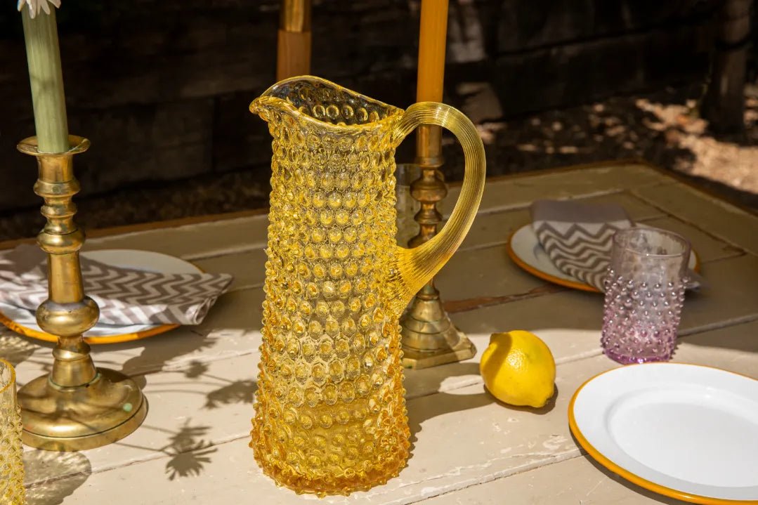 klimchi-hobnail-pichet-1-l-citrine-jaune-en-verre image 2