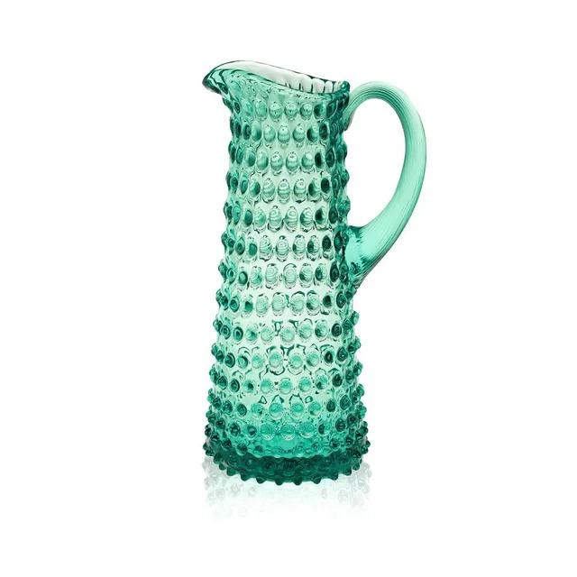 klimchi-hobnail-beryl-carafe-verre-vert-1000-ml image 1