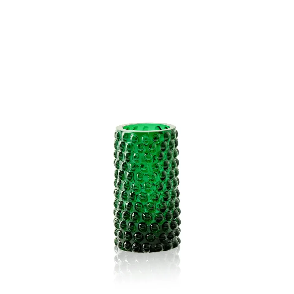 klimchi-hobnail-soliflore-vert-fonc-mini-vase-verre image 1
