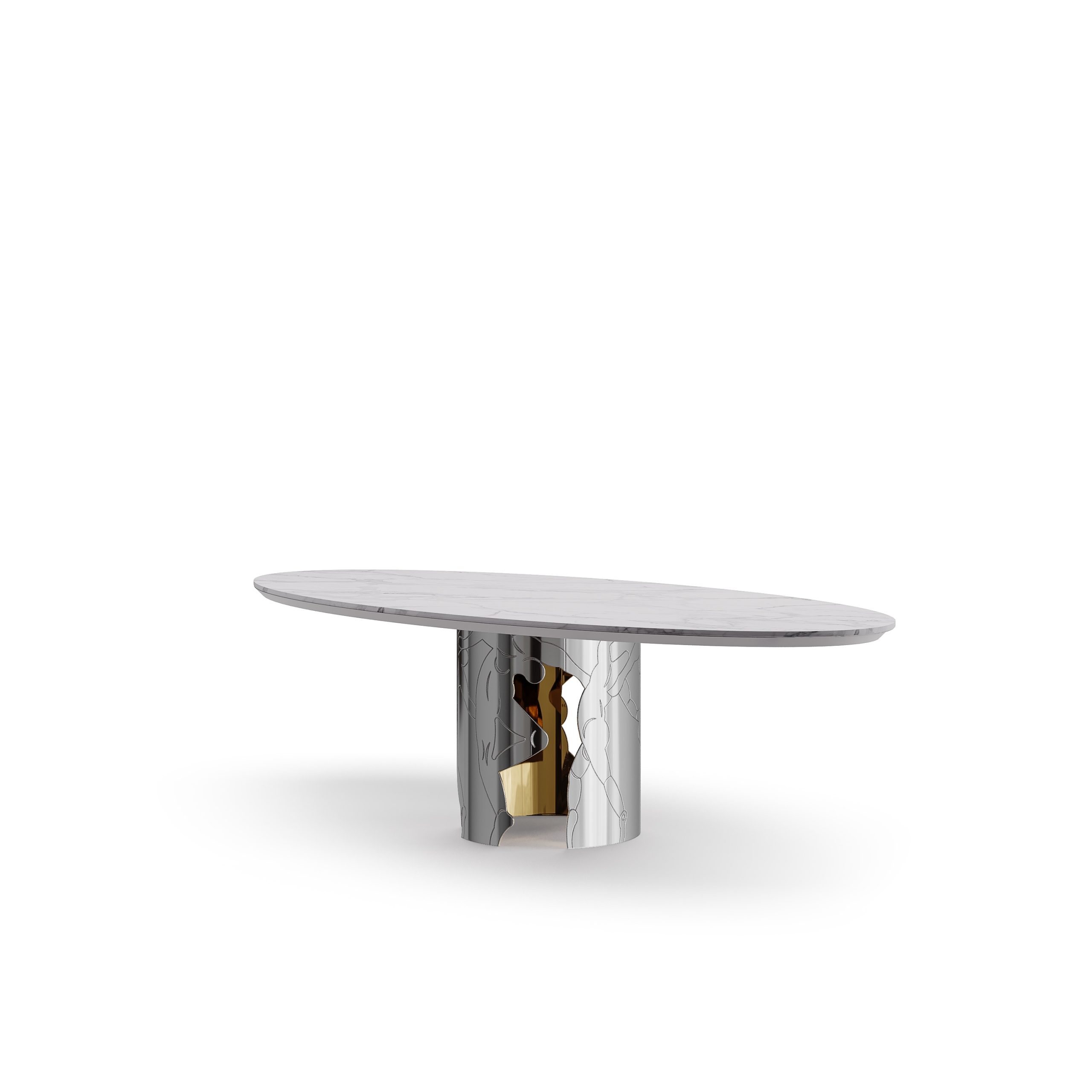 bablanc-la-dance-table-manger-laiton-sculpt image 3