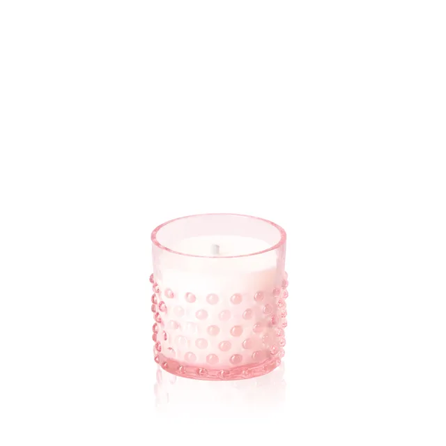 klimchi-hobnail-bougie-pivoine-cire-soja-rose image 1