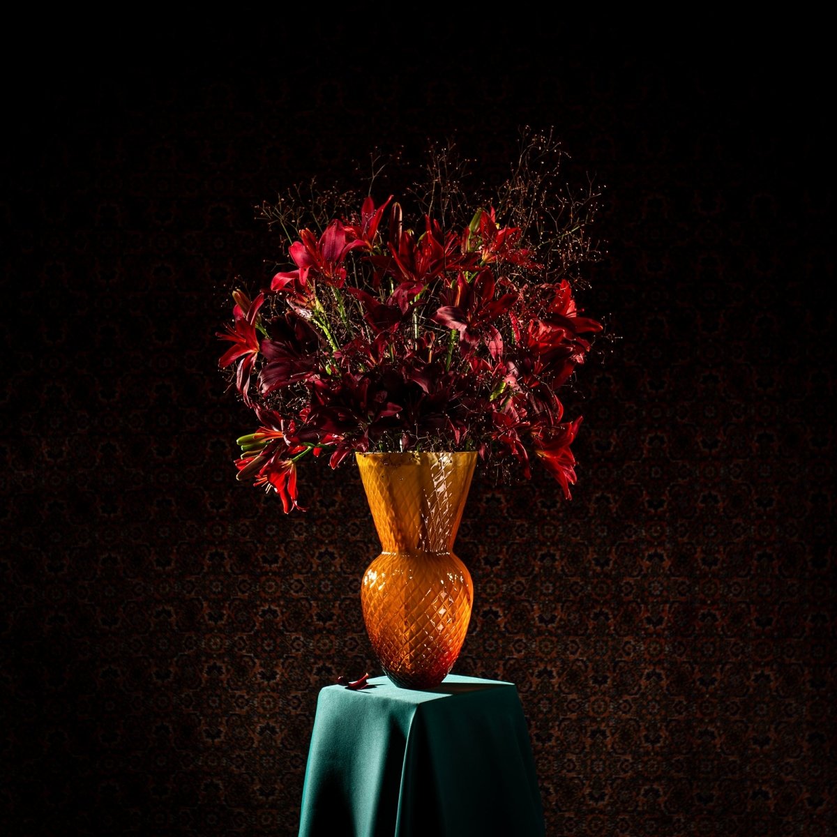 klimchi-drama-vase-opale-moyen-en-verre-souffl-fleurs image 2