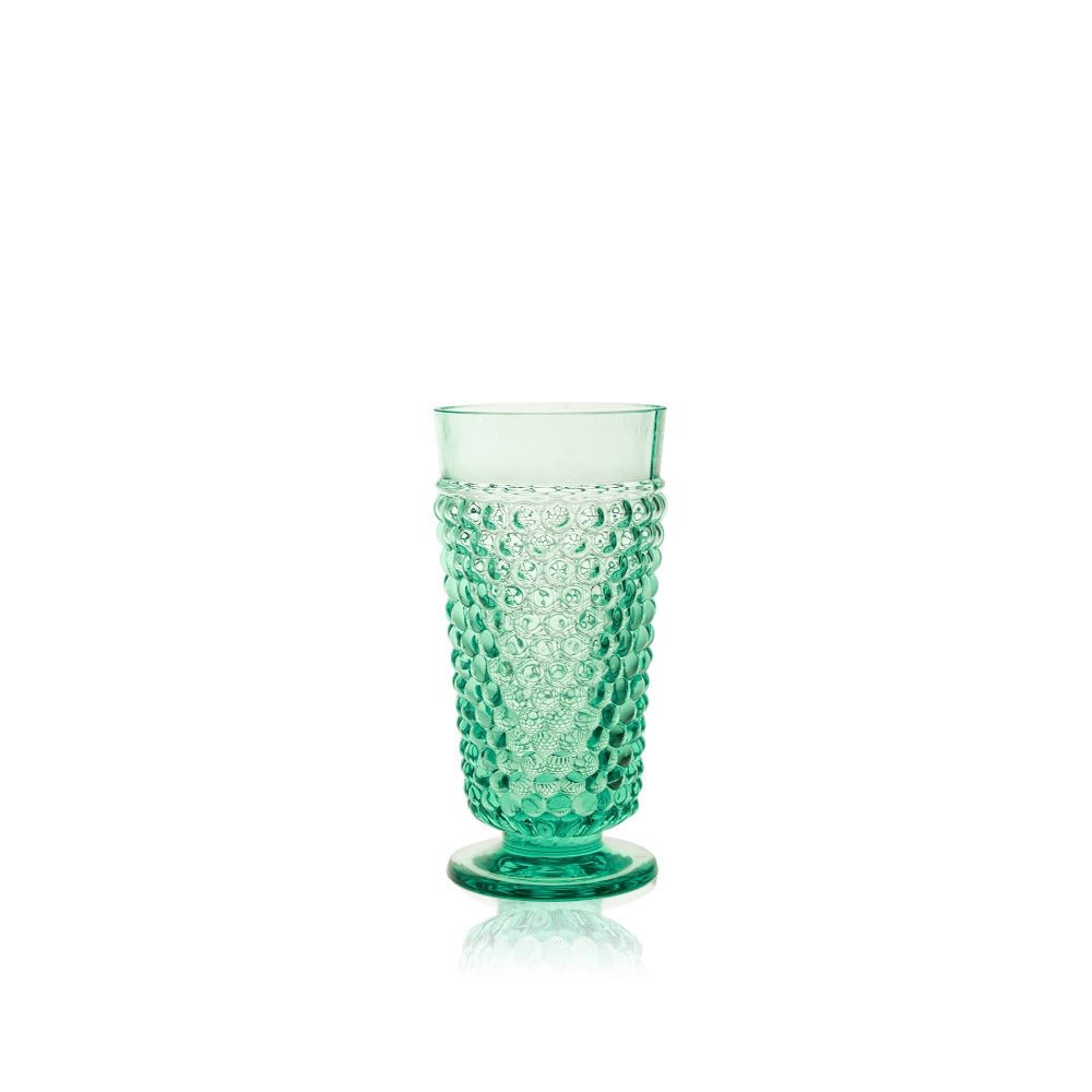 klimchi-hobnail-beryl-goblet-verre-vin-vert-lot-2-300-ml image 1