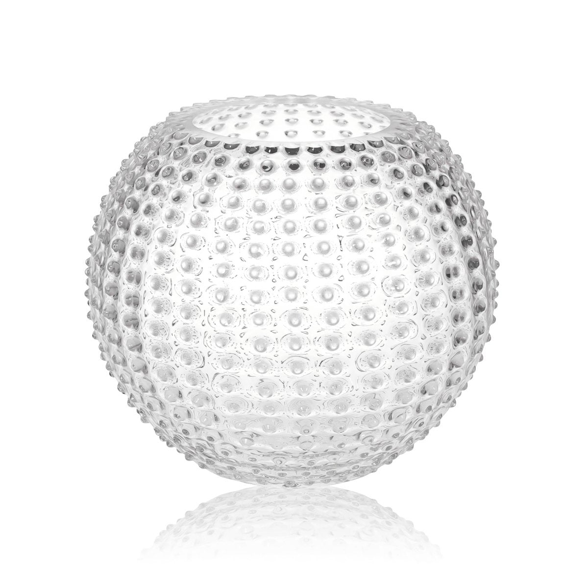 klimchi-hobnail-grand-vase-boule-cristal-transparent image 1