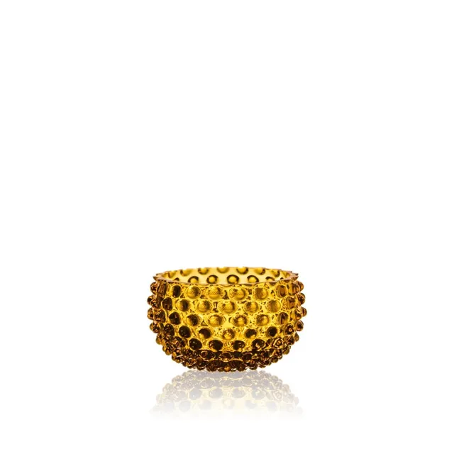 klimchi-hobnail-amber-petit-bol-cristal-ambre image 1
