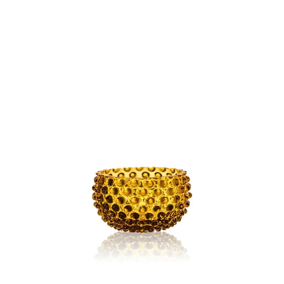 klimchi-hobnail-amber-petit-bol-cristal-ambre image 1
