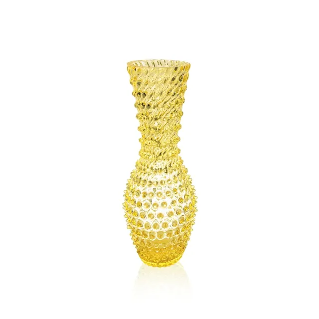 klimchi-fugu-vase-citrine-jaune-en-verre-translucide image 1