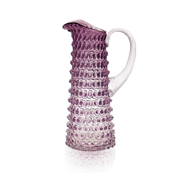 klimchi-hobnail-carafe-pichet-violet-1-litre image 1