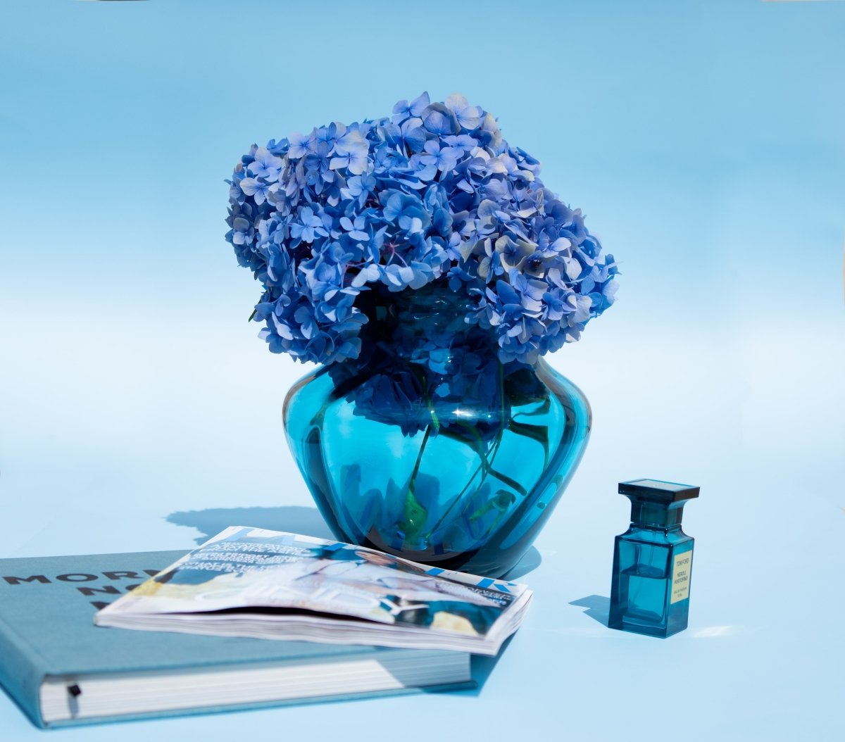 klimchi-marika-grand-vase-aigue-marine-bouquet-verre image 2