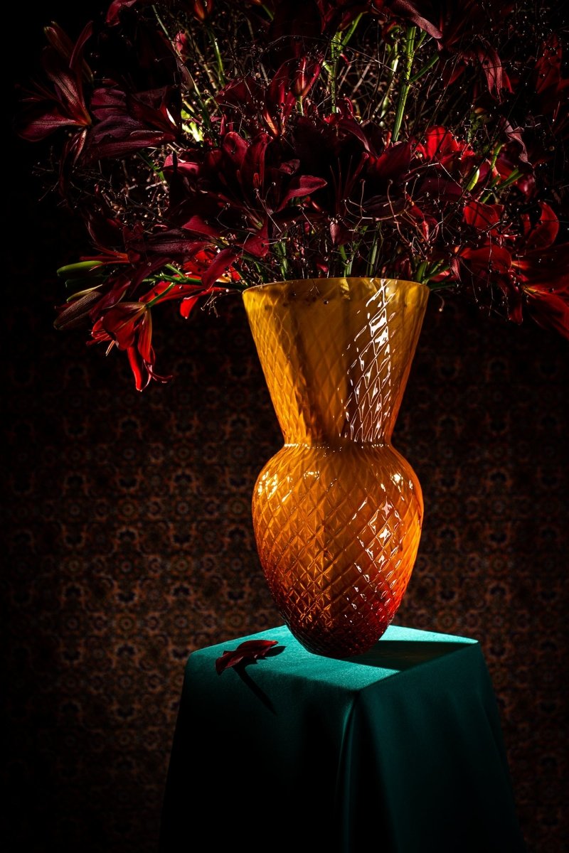 klimchi-drama-vase-opale-moyen-en-verre-souffl-fleurs image 3