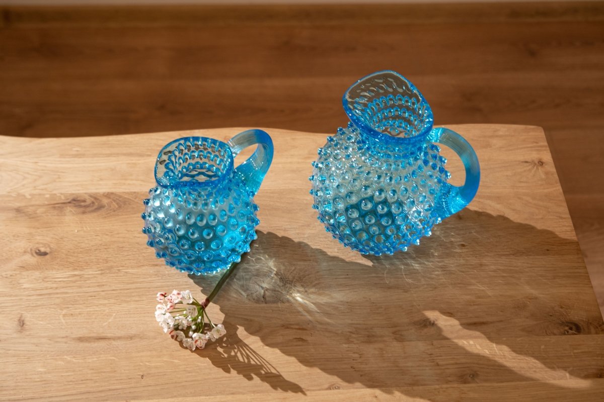 klimchi-hobnail-carafe-azure-1-l-verre-bleu-ciel image 5