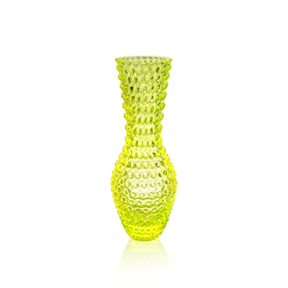 klimchi-fugu-vase-neon-citrine-vase-verre-jaune image 1