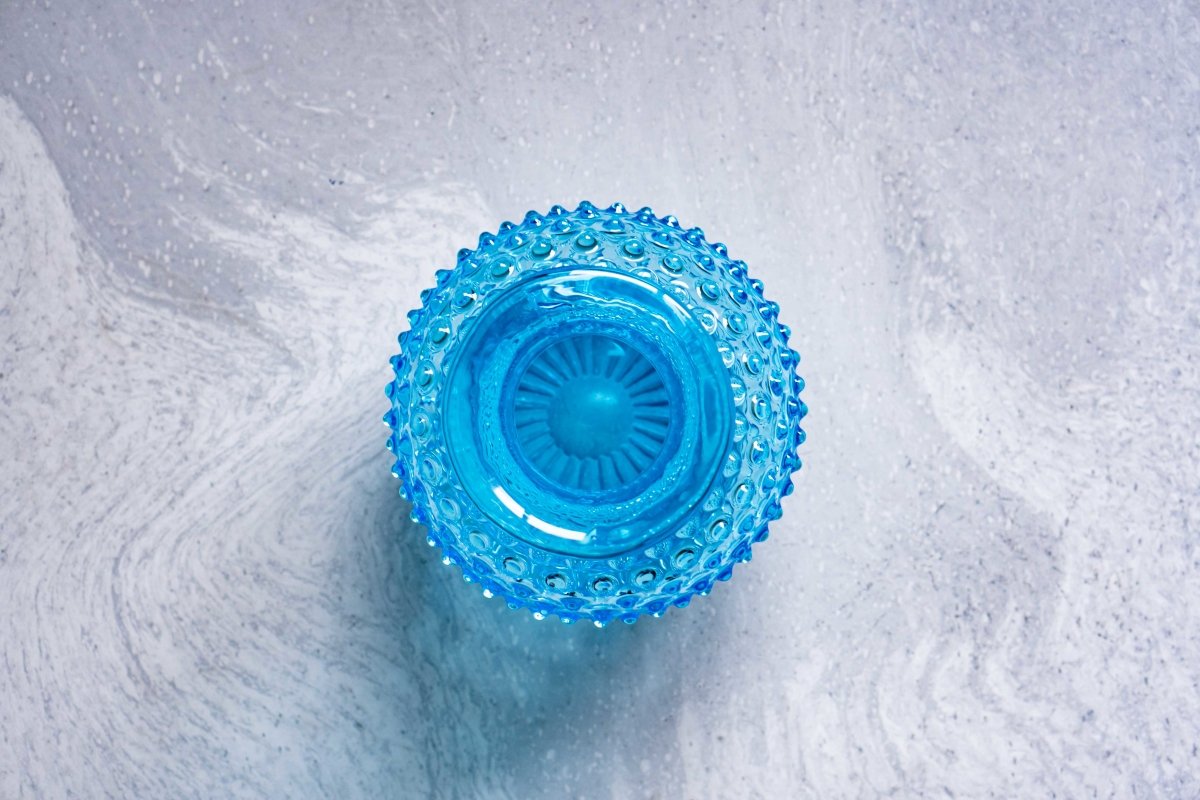 klimchi-hobnail-vase-col-azur-bleu-sans-plomb image 3