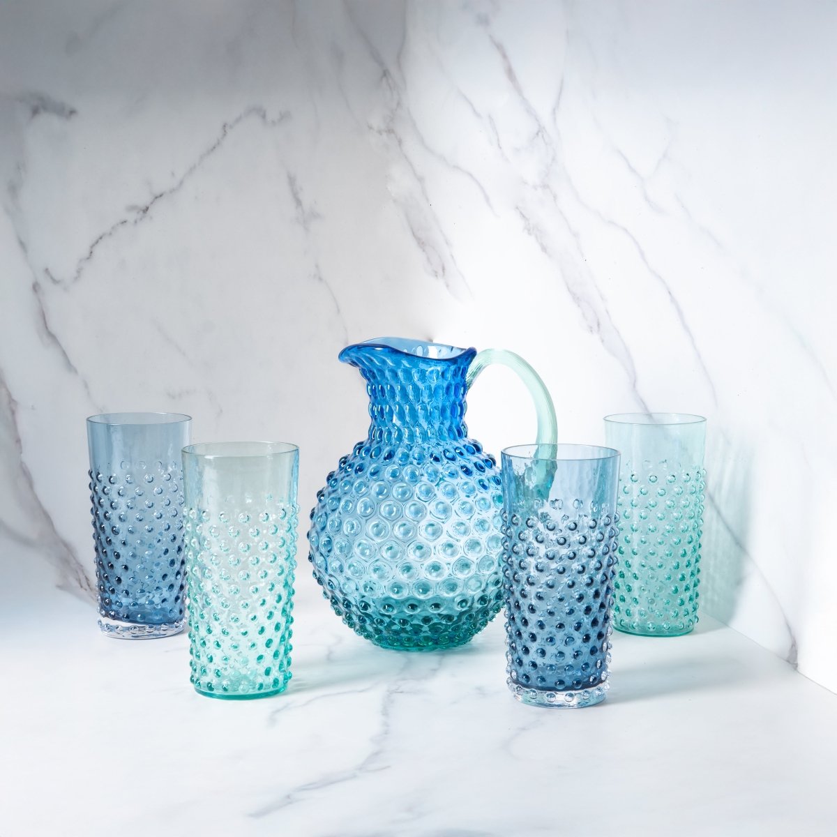 klimchi-hobnail-carafe-ocean-verres-hauts-bleus image 2