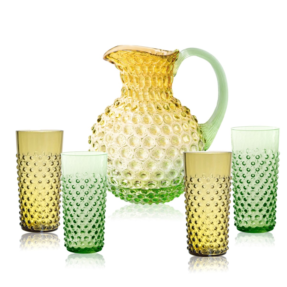 klimchi-hobnail-service-pichet-meadow-2000-ml-verres image 1