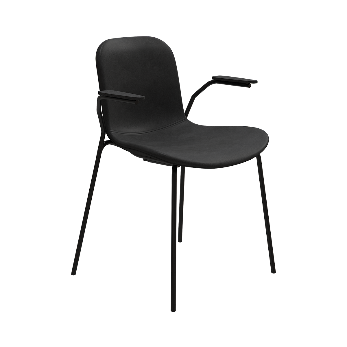 norr-11-langue-chaise-accoudoirs-gris-ch-ne-noir image 6