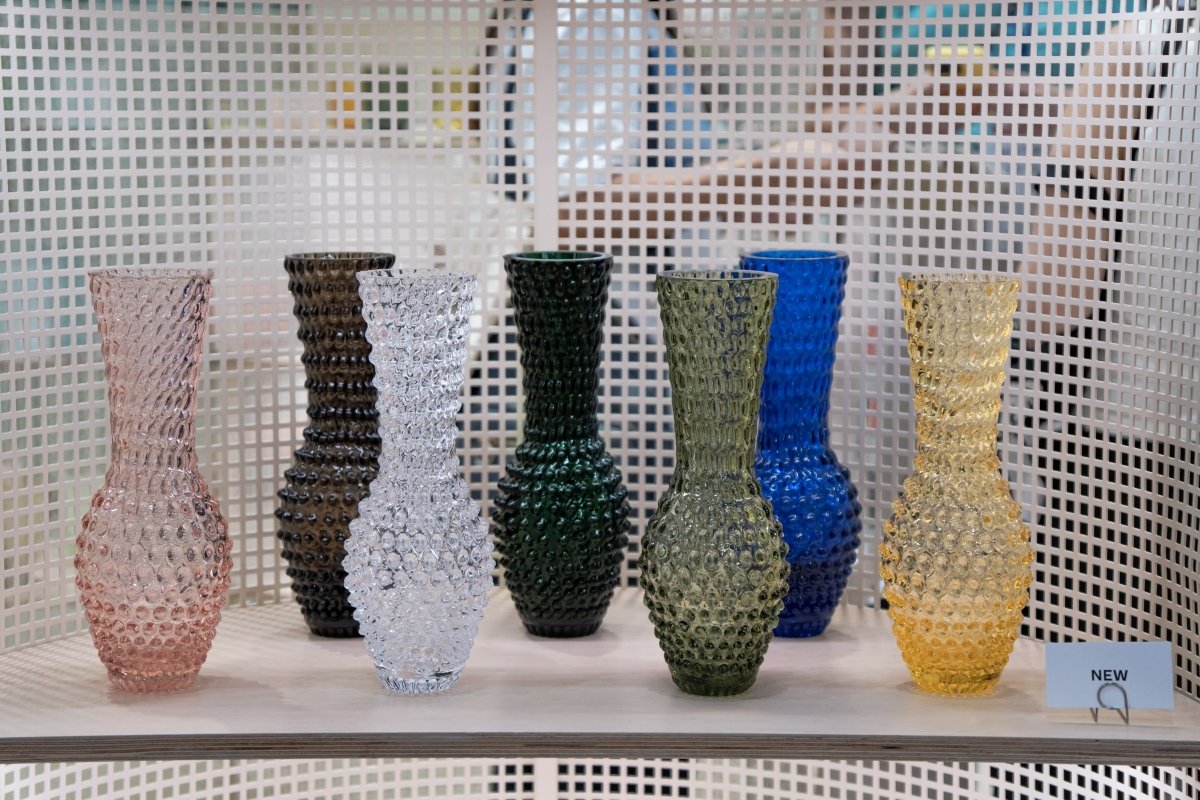 klimchi-fugu-vase-verre-vert-olive-transparent image 6