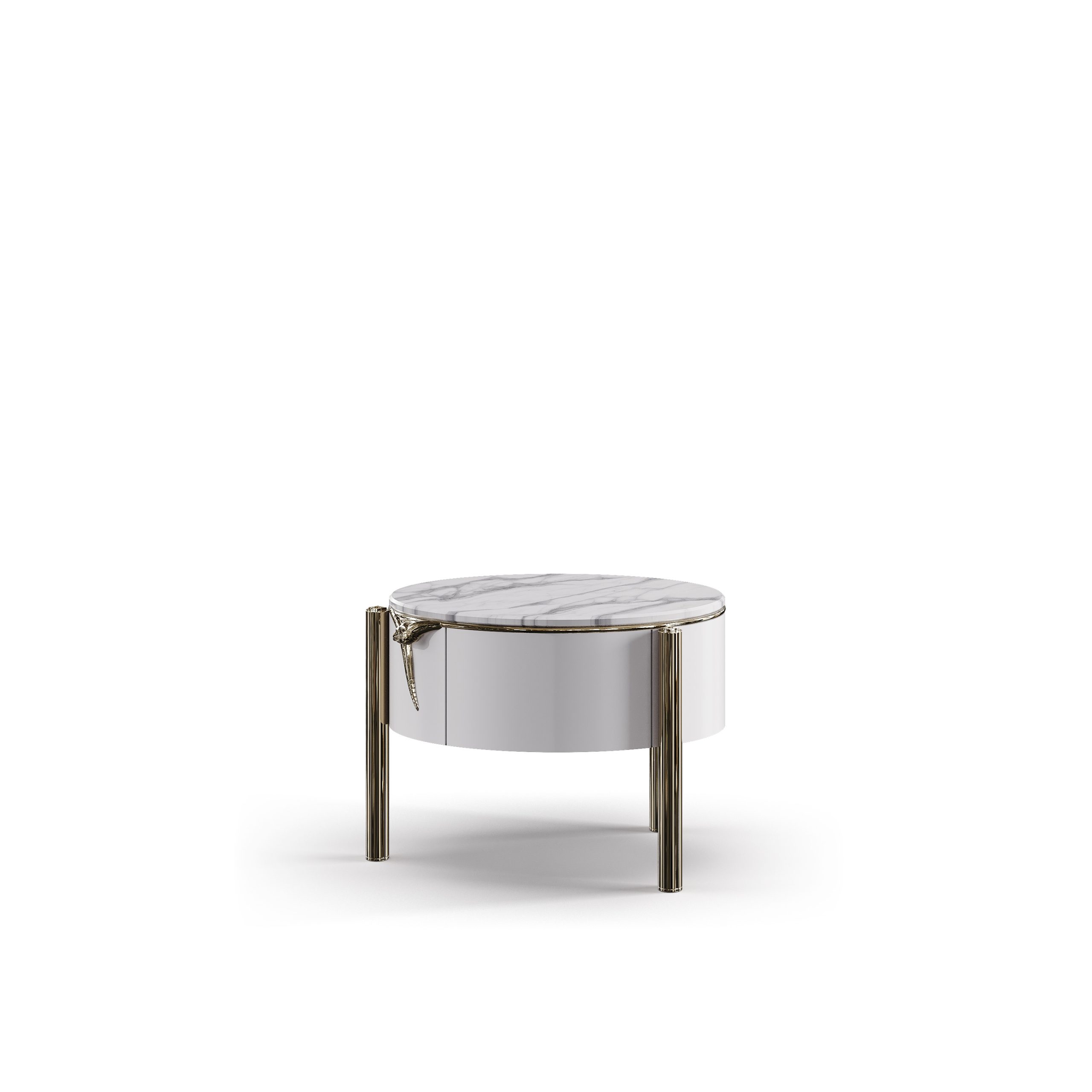 bablanc-snake-table-de-chevet-marbre-laiton-serpent image 2