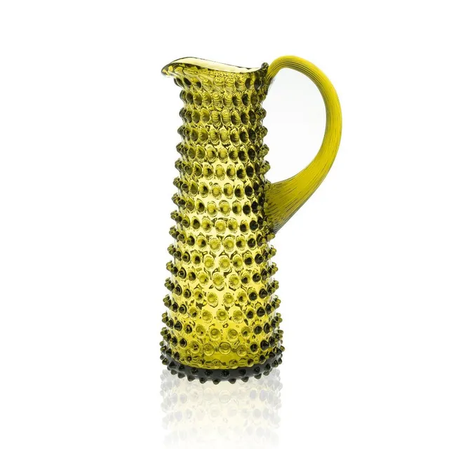 klimchi-hobnail-pichet-bonsai-green-1000-ml-en-verre image 1