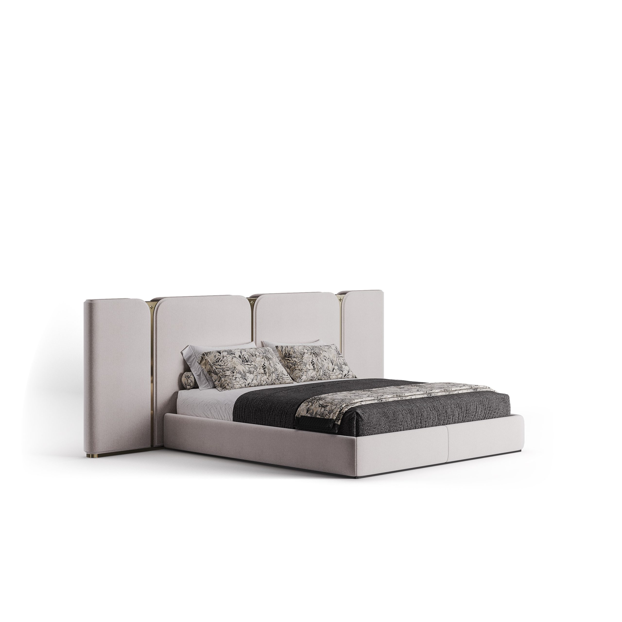 bablanc-bed-garde-lit-double-tissu-laiton-dor image 2