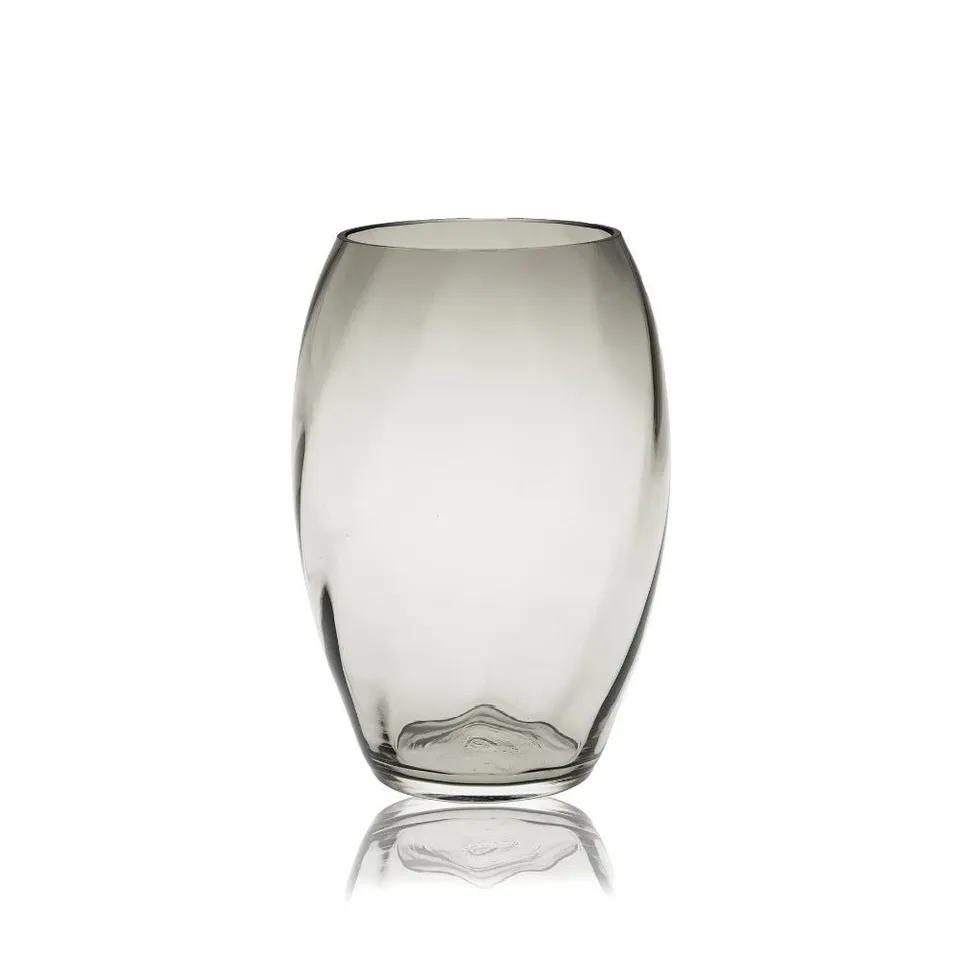 klimchi-marika-vase-ovale-black-smoke-cristal image 1