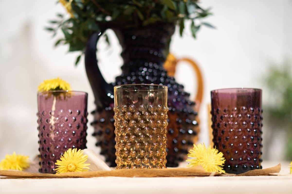klimchi-hobnail-violet-verre-tumbler-l-unit-meraude image 2