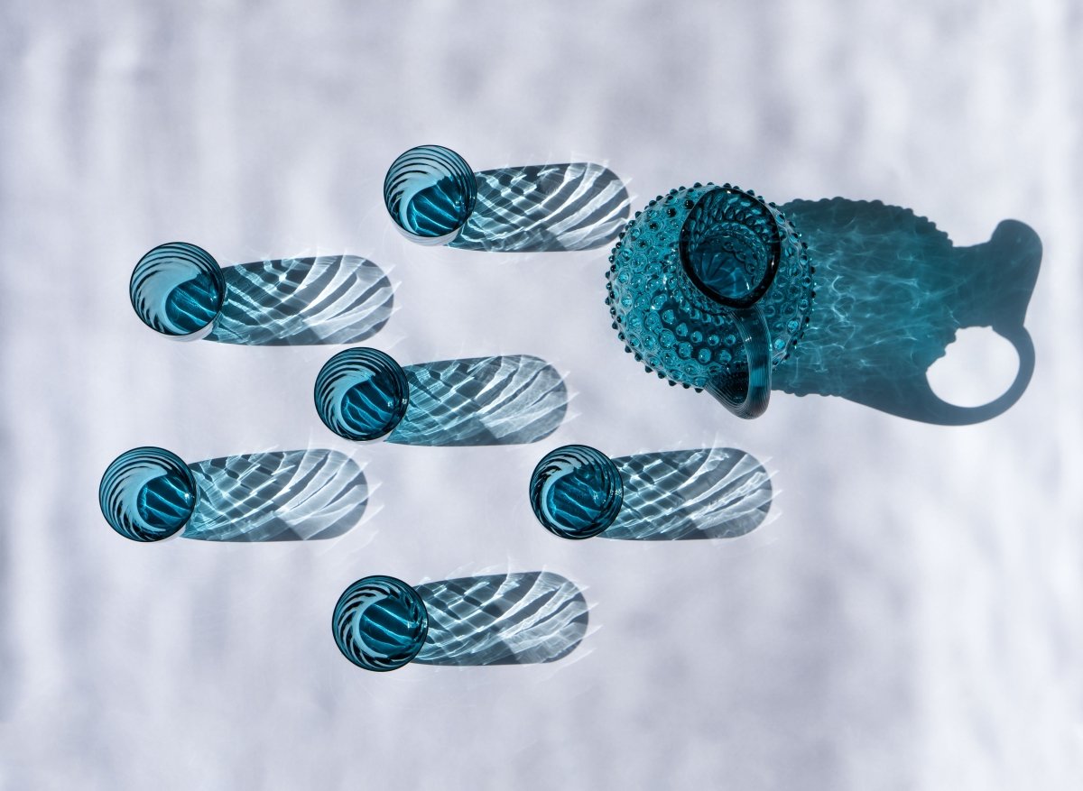klimchi-hobnail-aquamarine-carafe-verre-2-l image 3