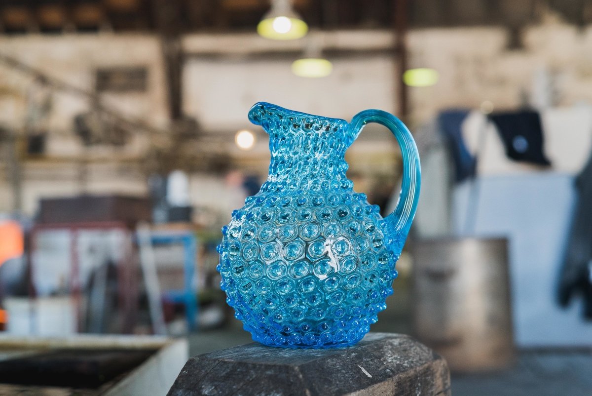 klimchi-hobnail-pichet-bleu-azure-2-l-verre image 5