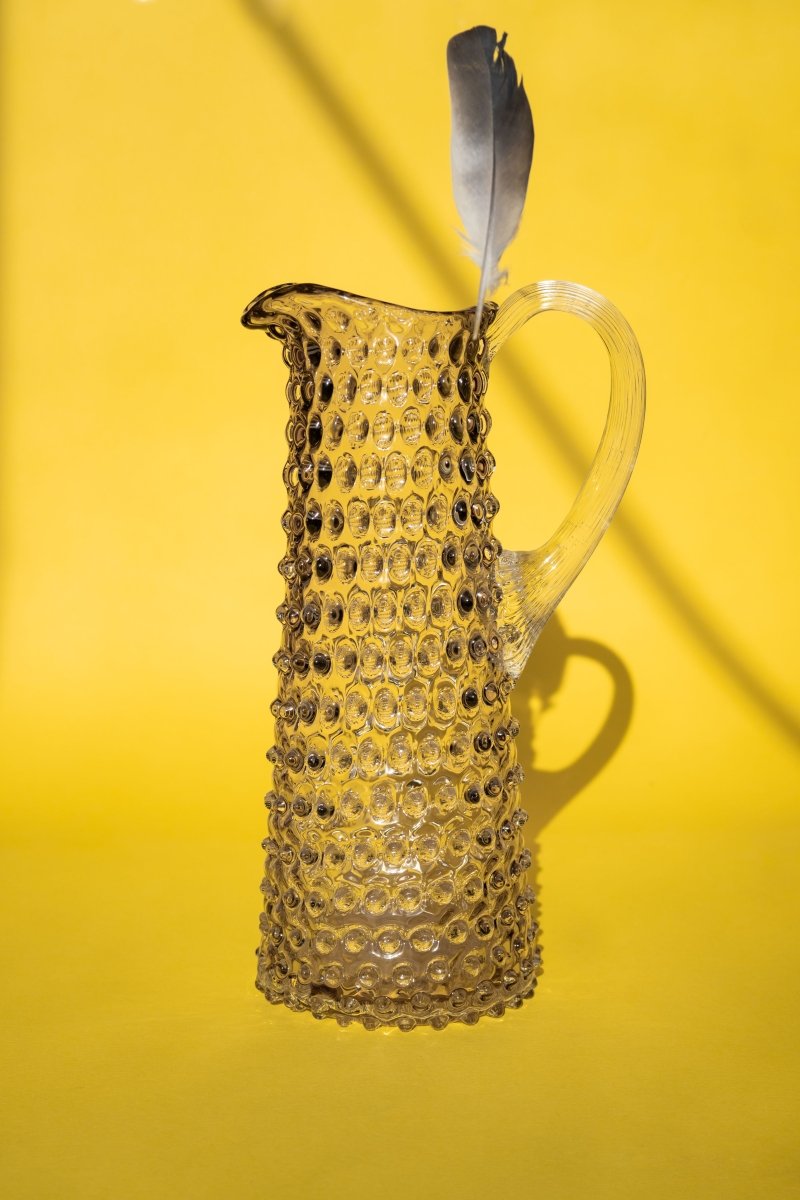 klimchi-hobnail-carafe-noire-fum-e-1000-ml-pichet image 3