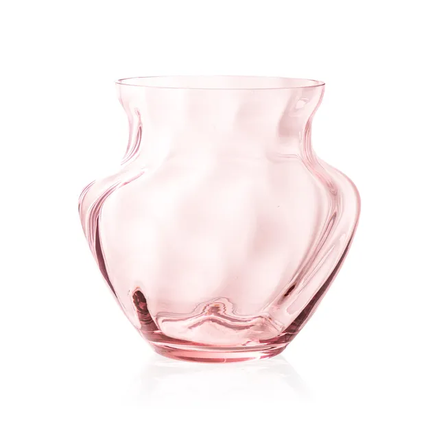 klimchi-marika-rosaline-grand-vase-en-verre-rose image 1