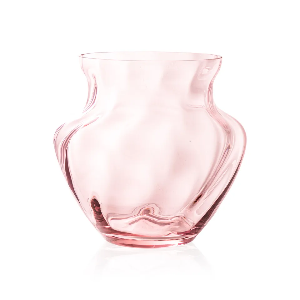 klimchi-marika-rosaline-grand-vase-en-verre-rose image 1