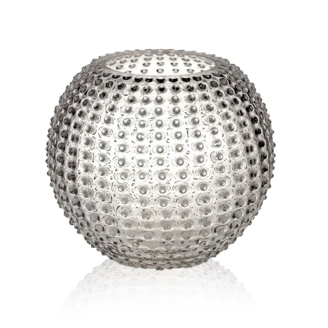 klimchi-hobnail-grand-vase-rond-noir-fum image 1